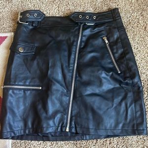 fake leather skirt